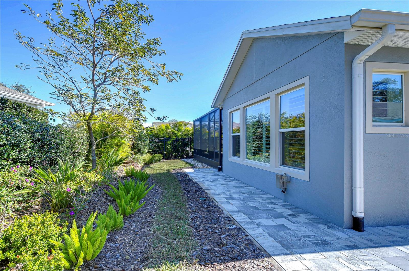 Lush landscaping lining property!