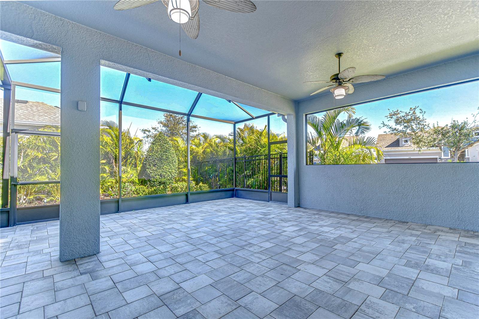 Gorgeous screened, pavered, back patio.