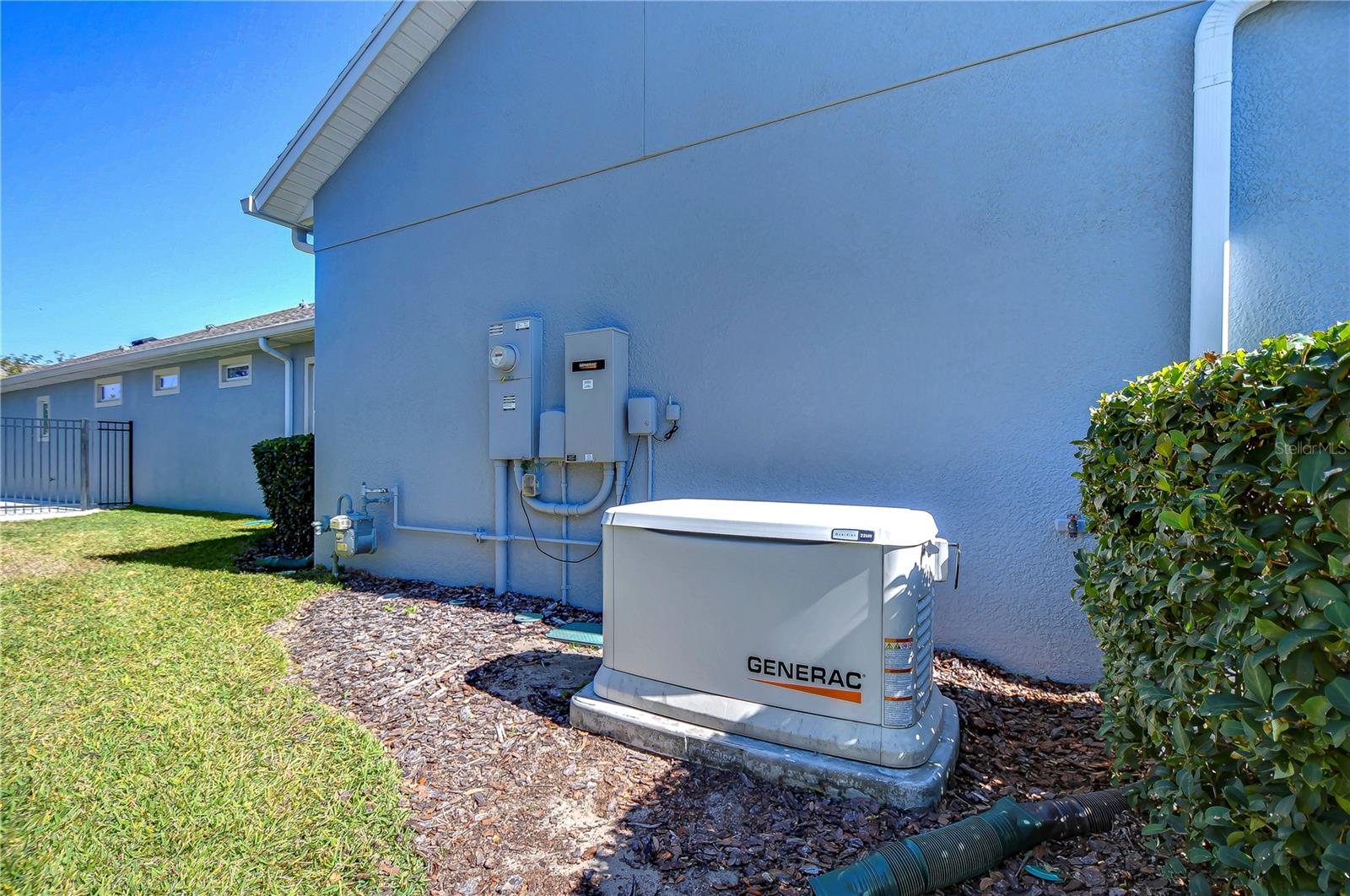 A/C unit located in side yard of home!