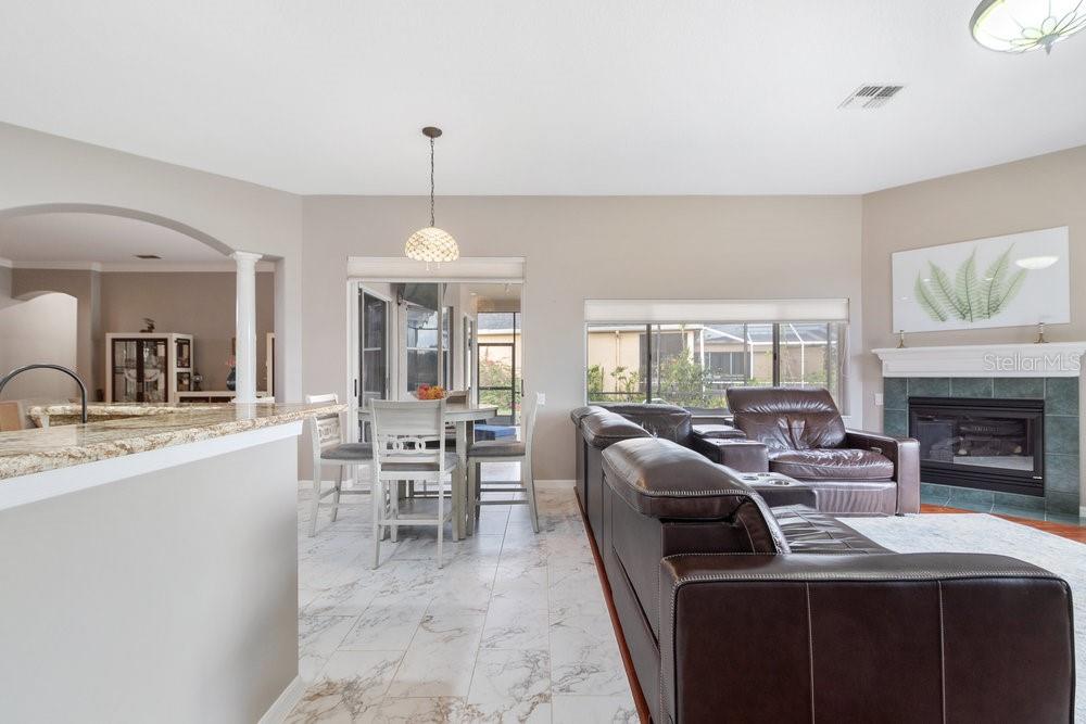 Living room/ eat in kitchen area