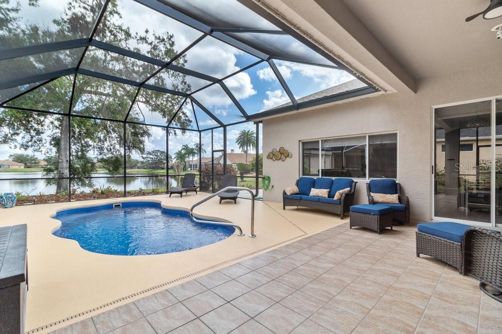 Pool area- Heated saltwater - large, covered deck area