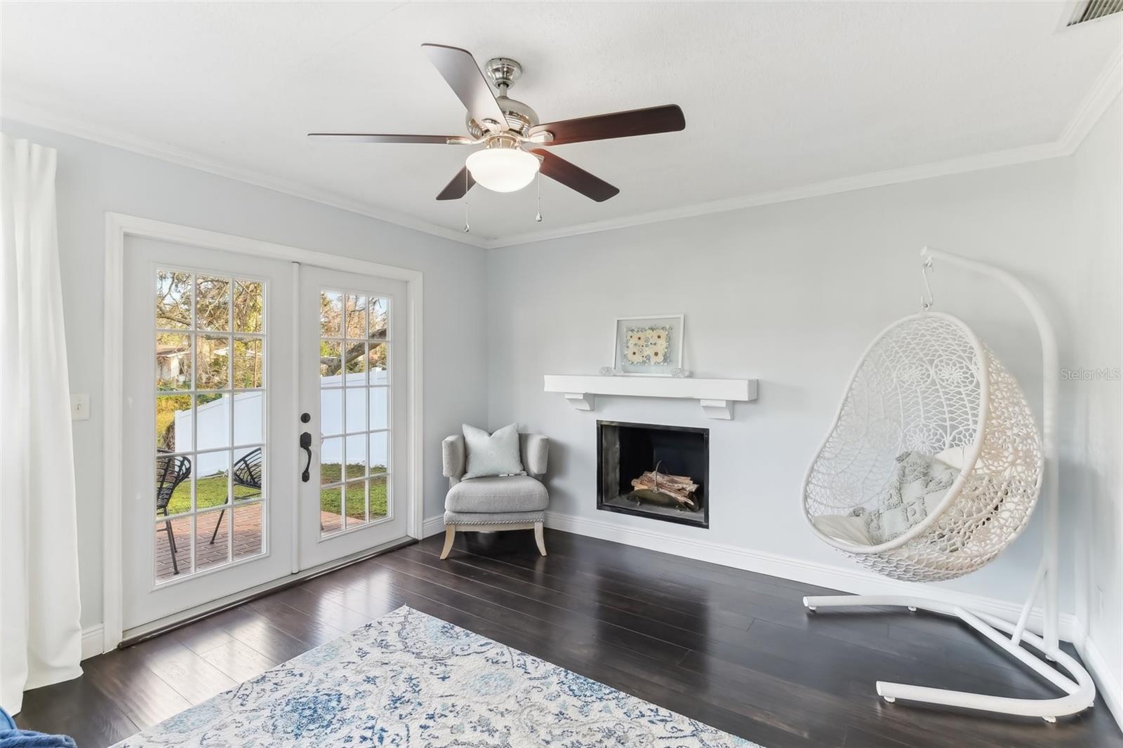 Family Room w/Wood Burning Fireplace