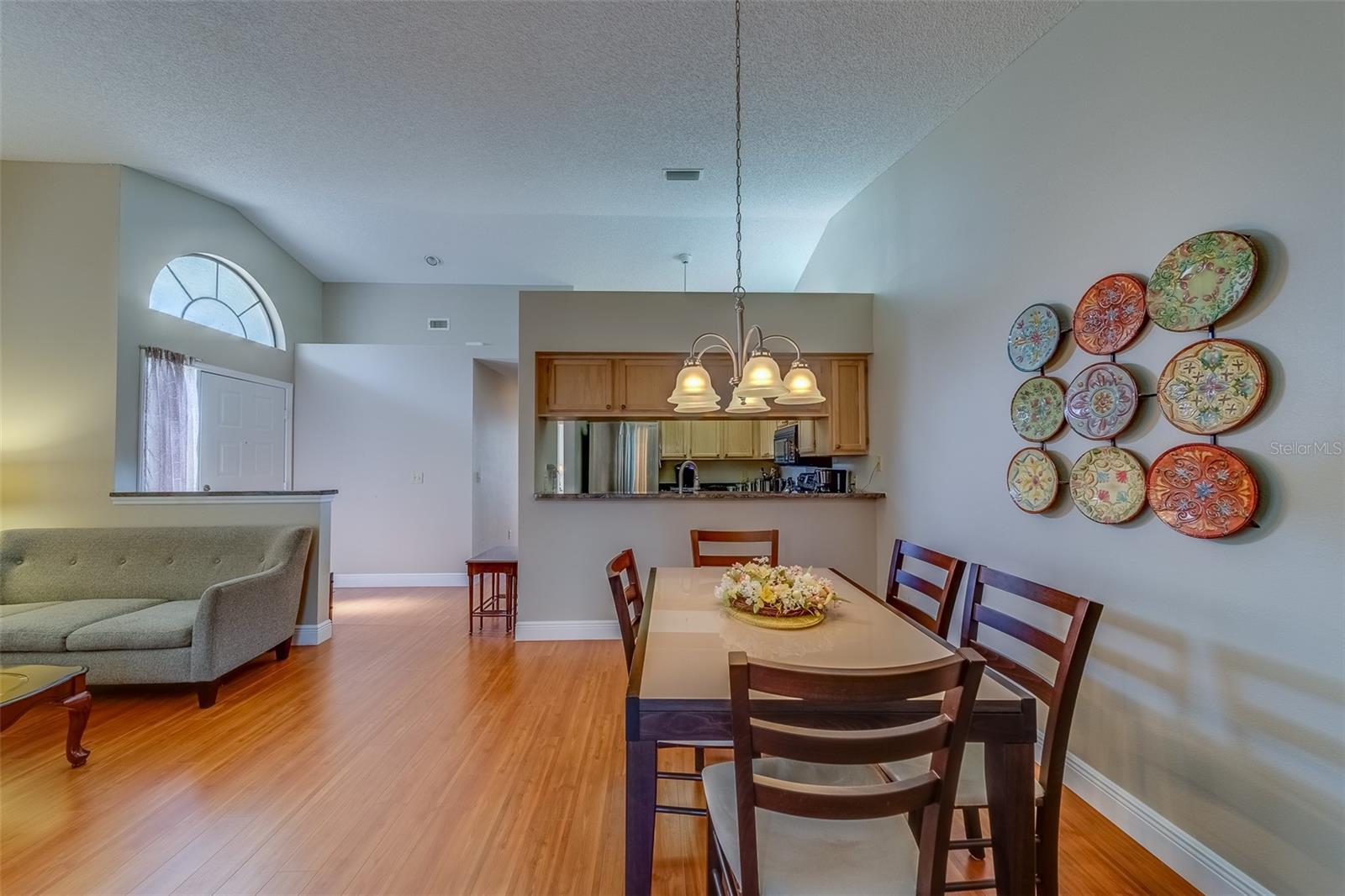 Dining Room with High Ceilings