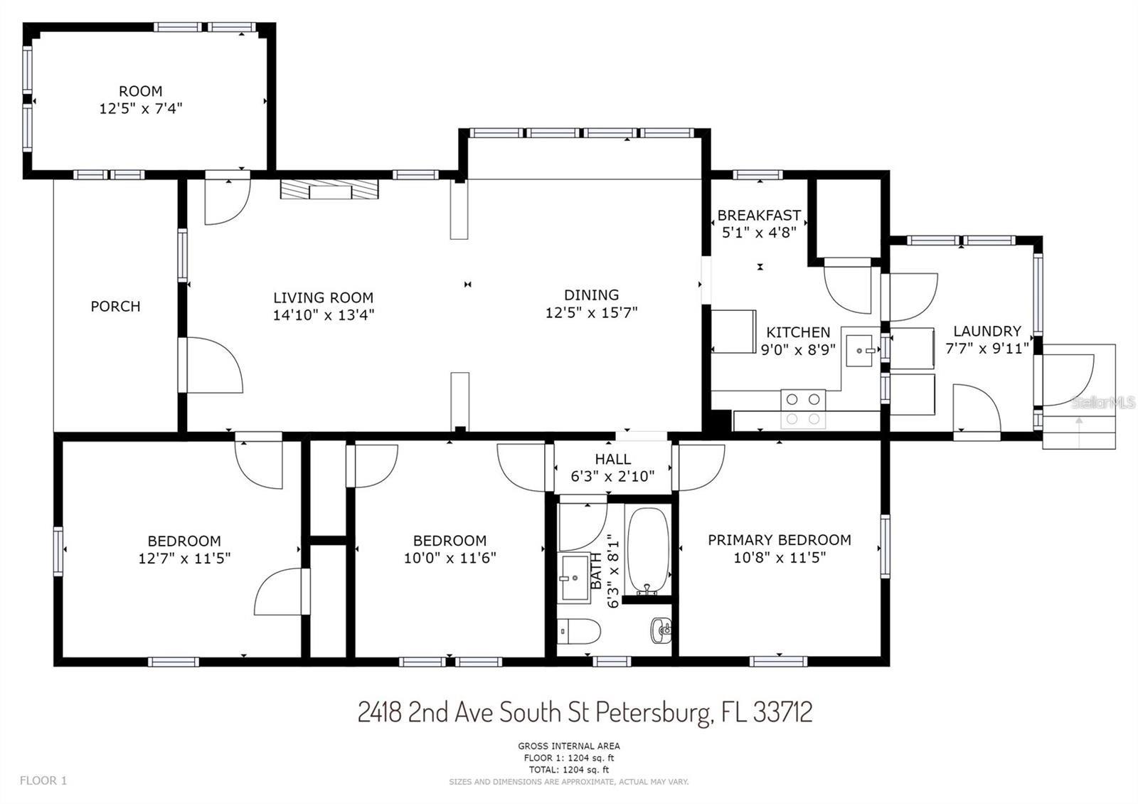 Floor plan of single family home