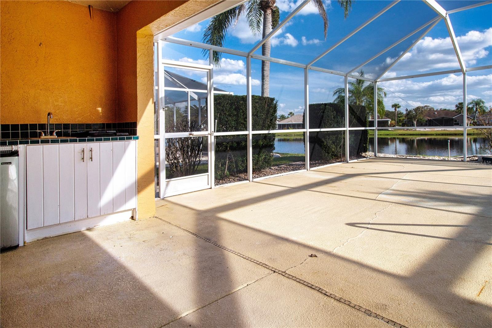 Expansive deck with great water views