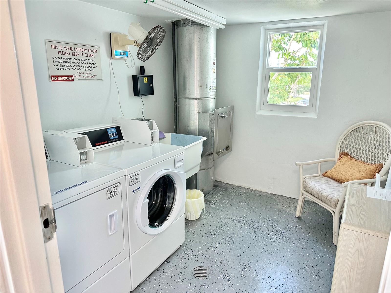 3-rd floor Laundry Room and trash chute