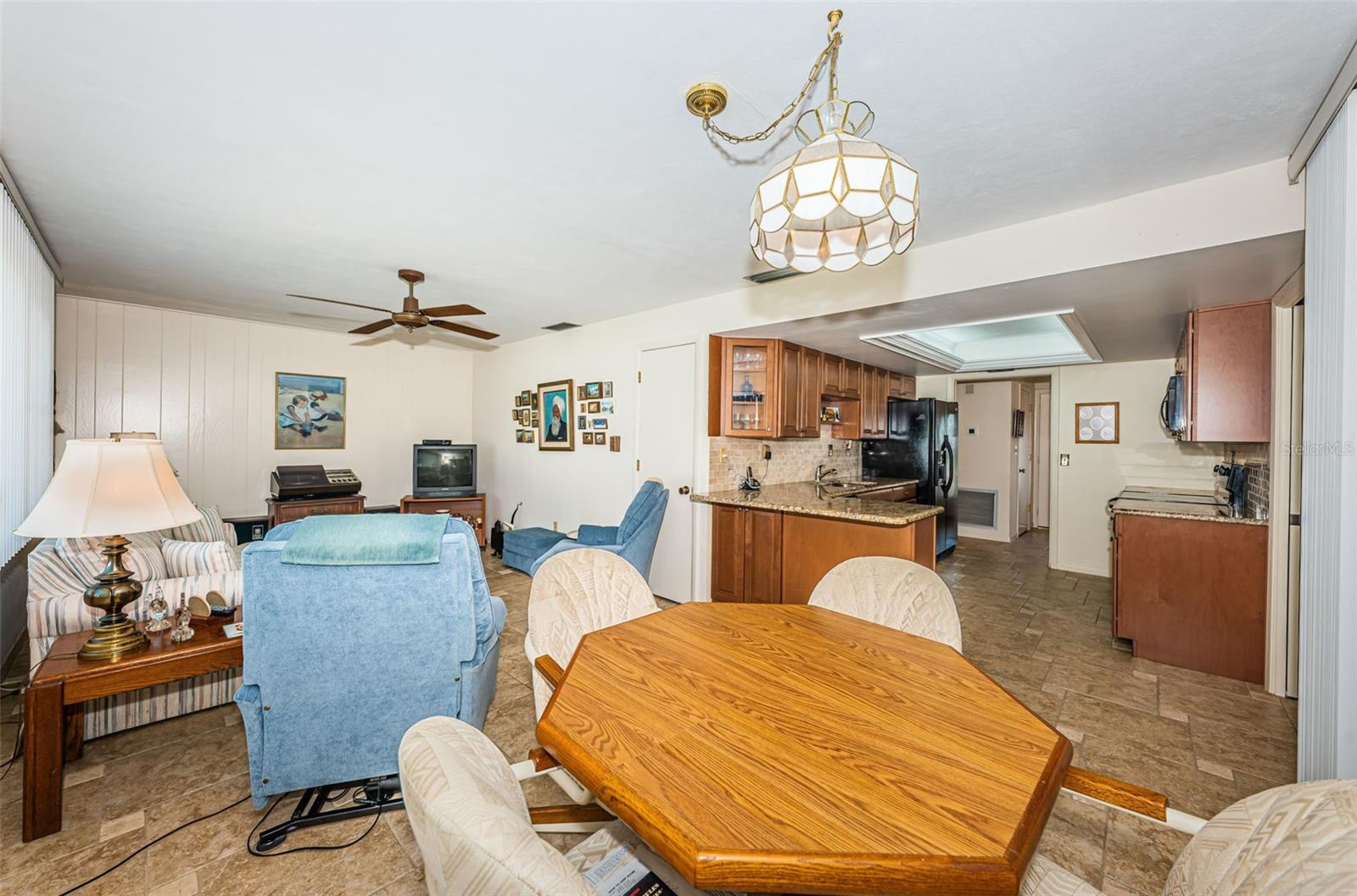 Family room with eating area