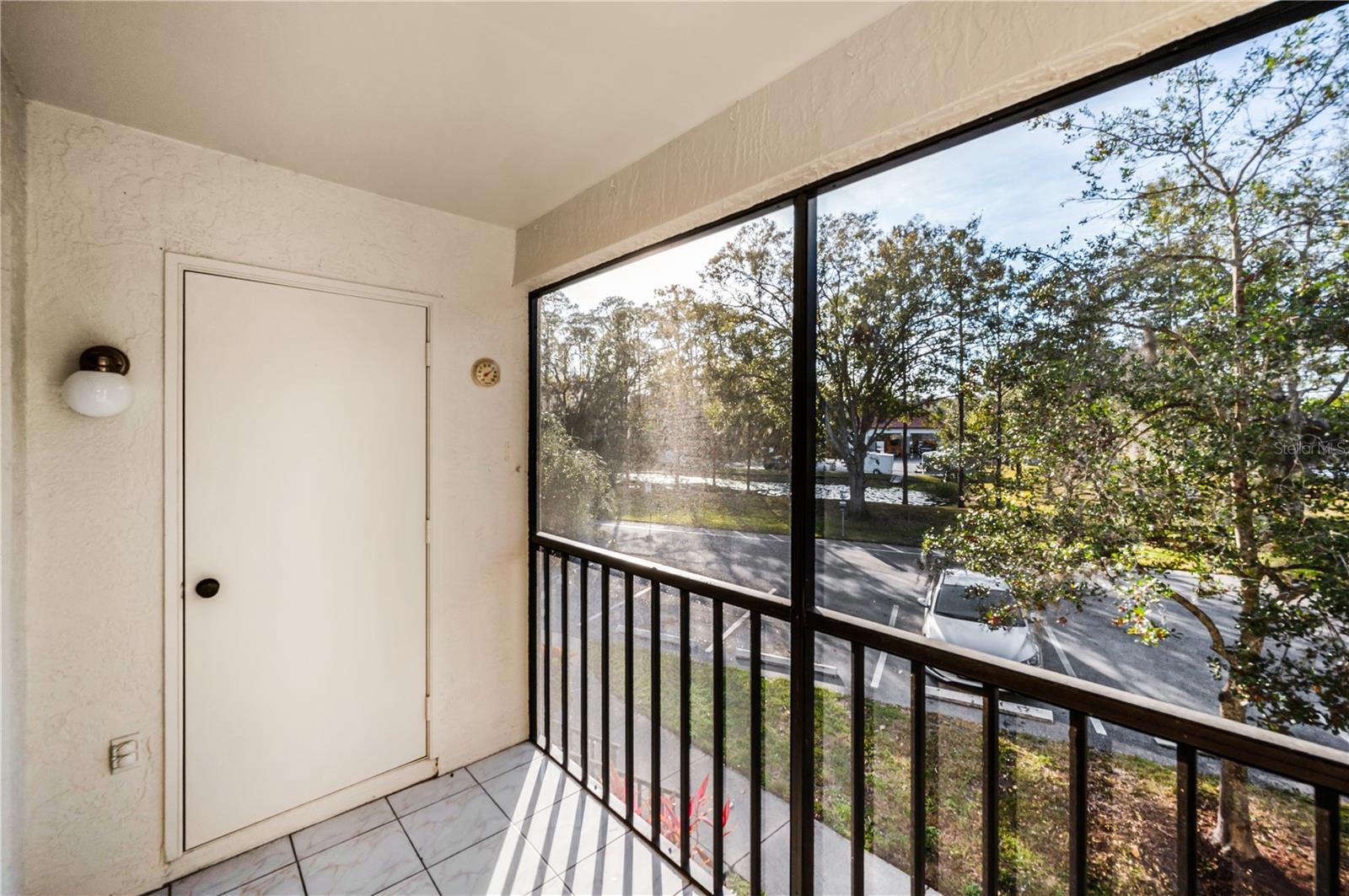 Storage area on balcony