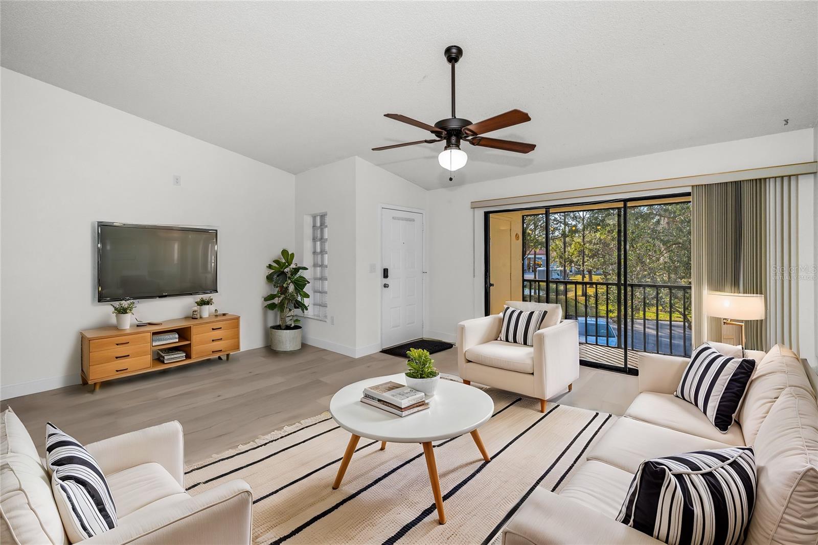 Family Room Virtually Staged