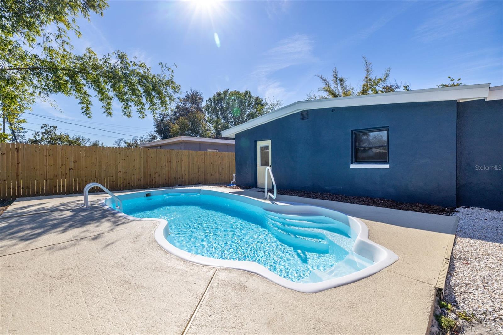 Newly resurfaced pool