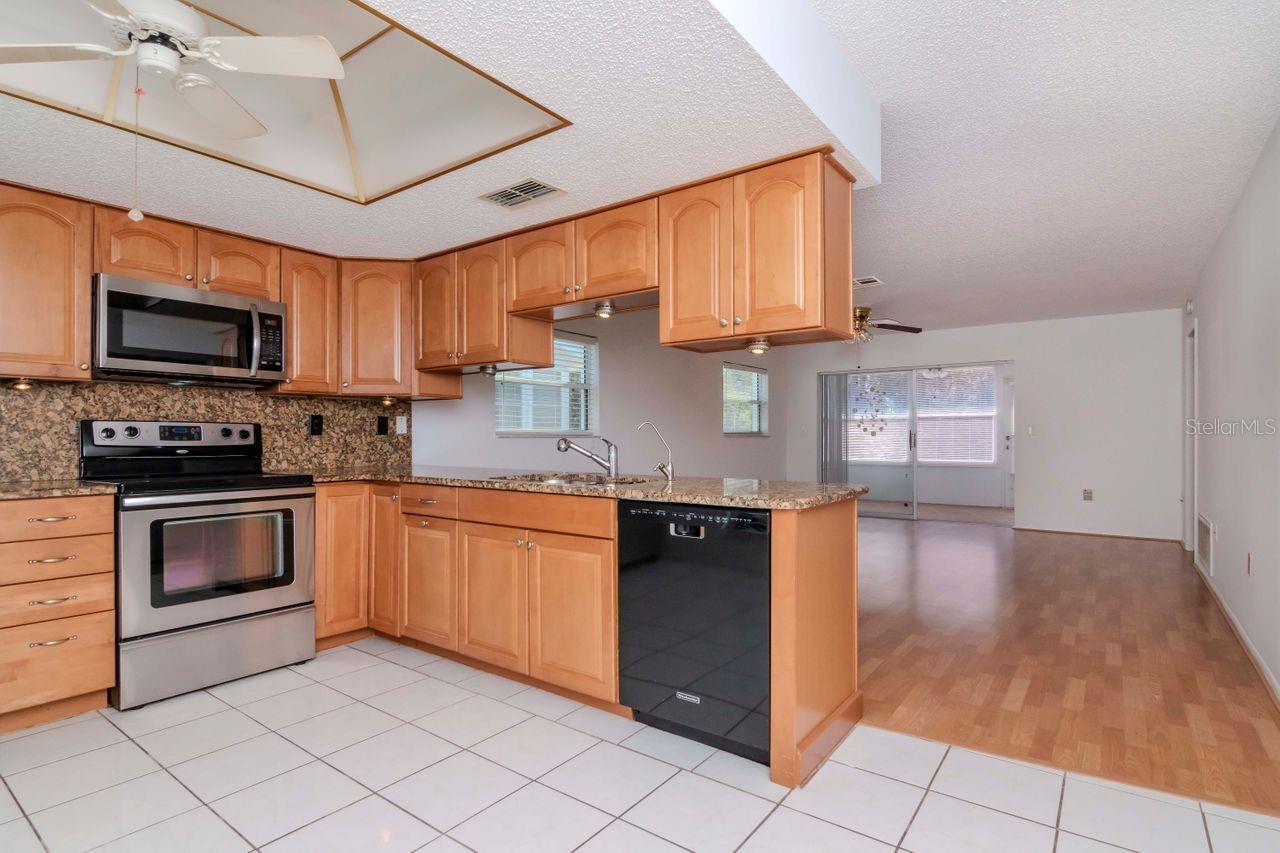 Granite Countertops and updated Cabinets