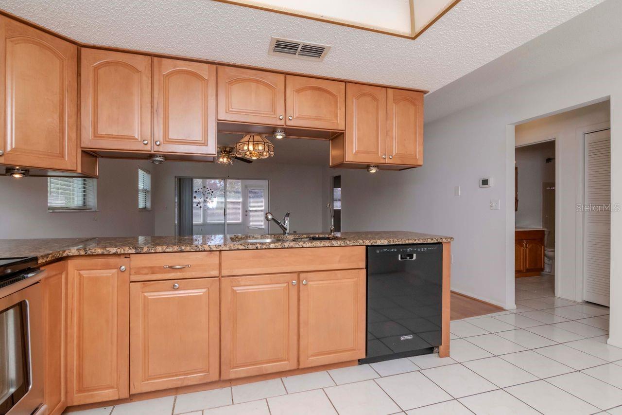 Kitchen overlooks the Great Room