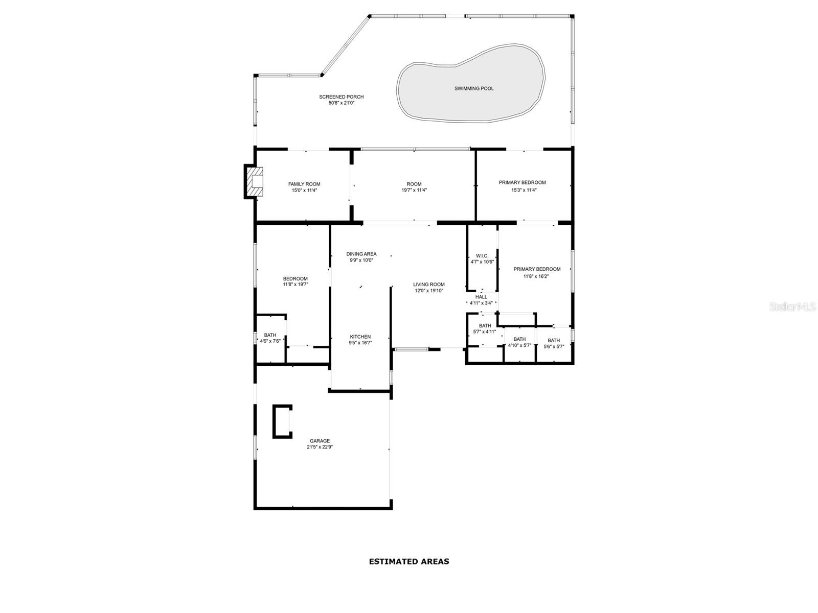 Floor plan of 521 Harbor Dr N Indian Rocks Beach