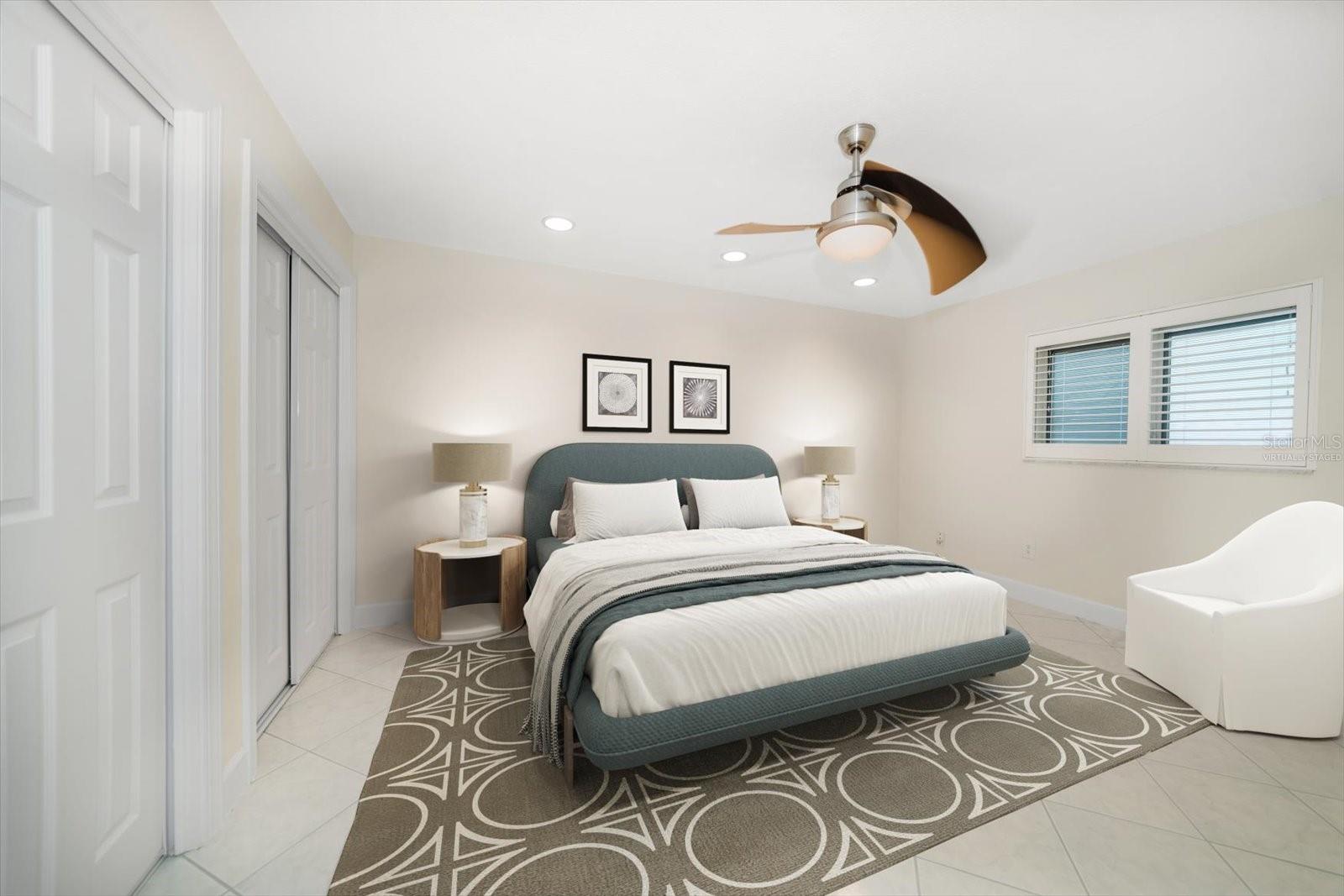 Virtually Staged -Bedroom #4 is Large enough for multiple beds