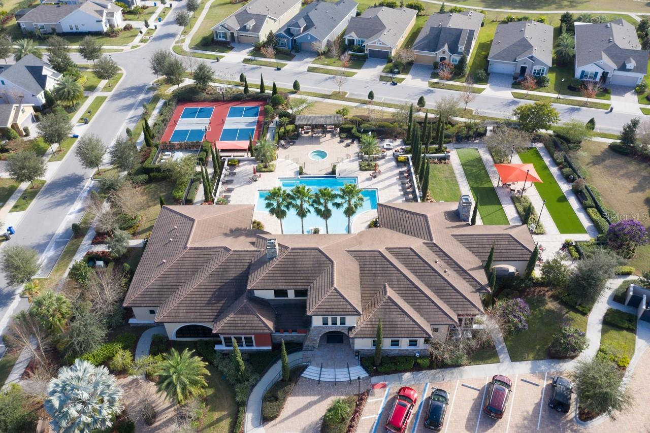 Aerial view of club house