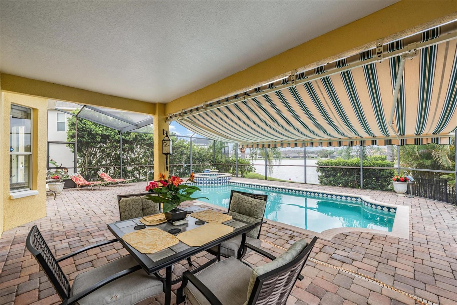 Covered area of the lanai for those hotter days