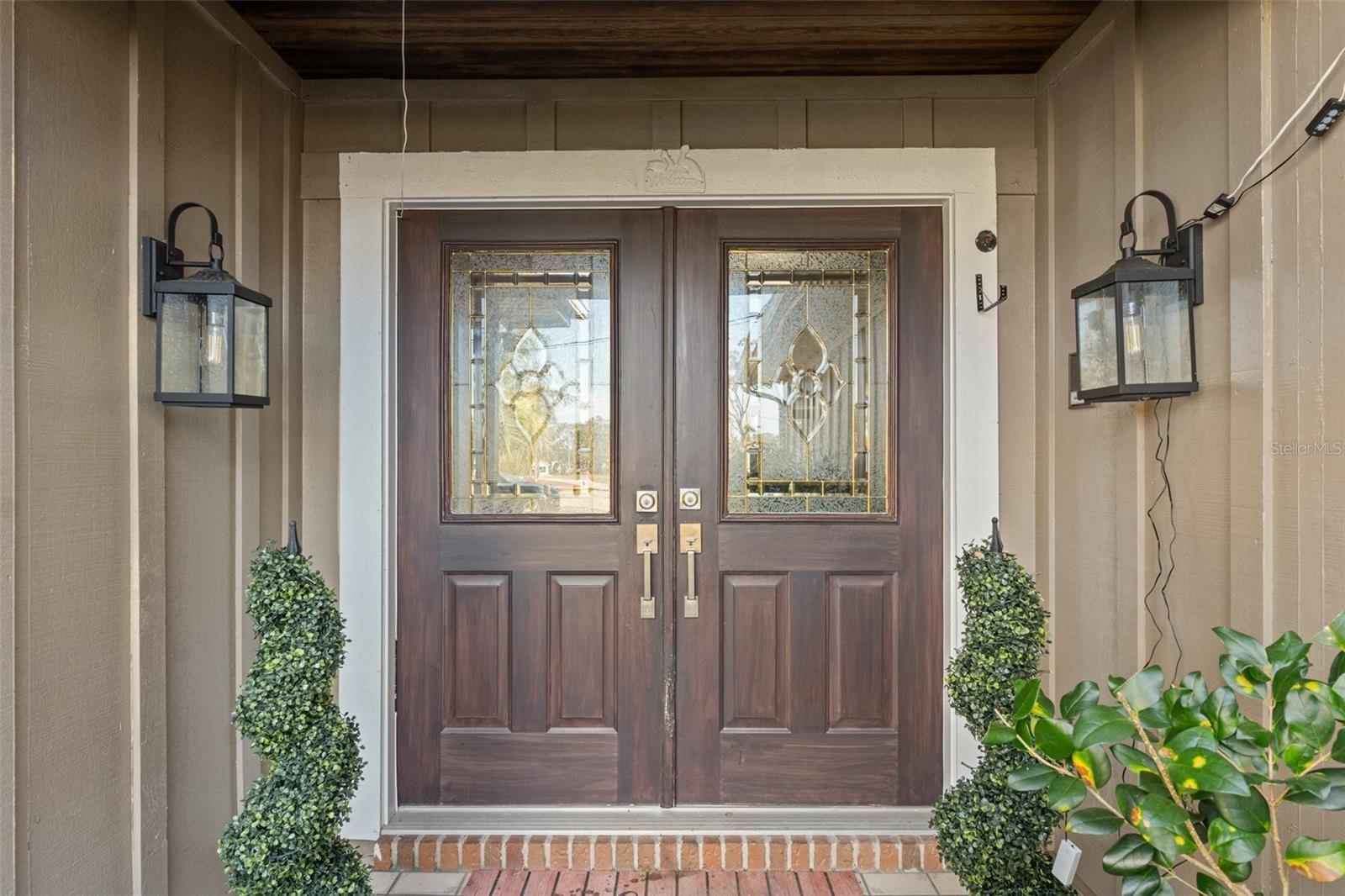 double door front entry