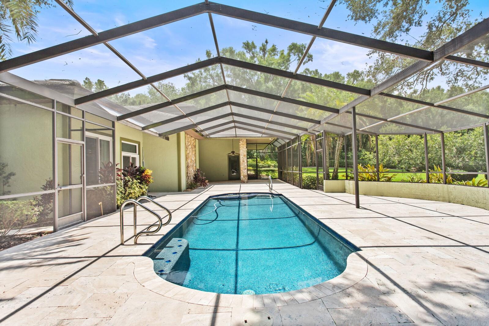 Enjoy time in this sparkling pool!