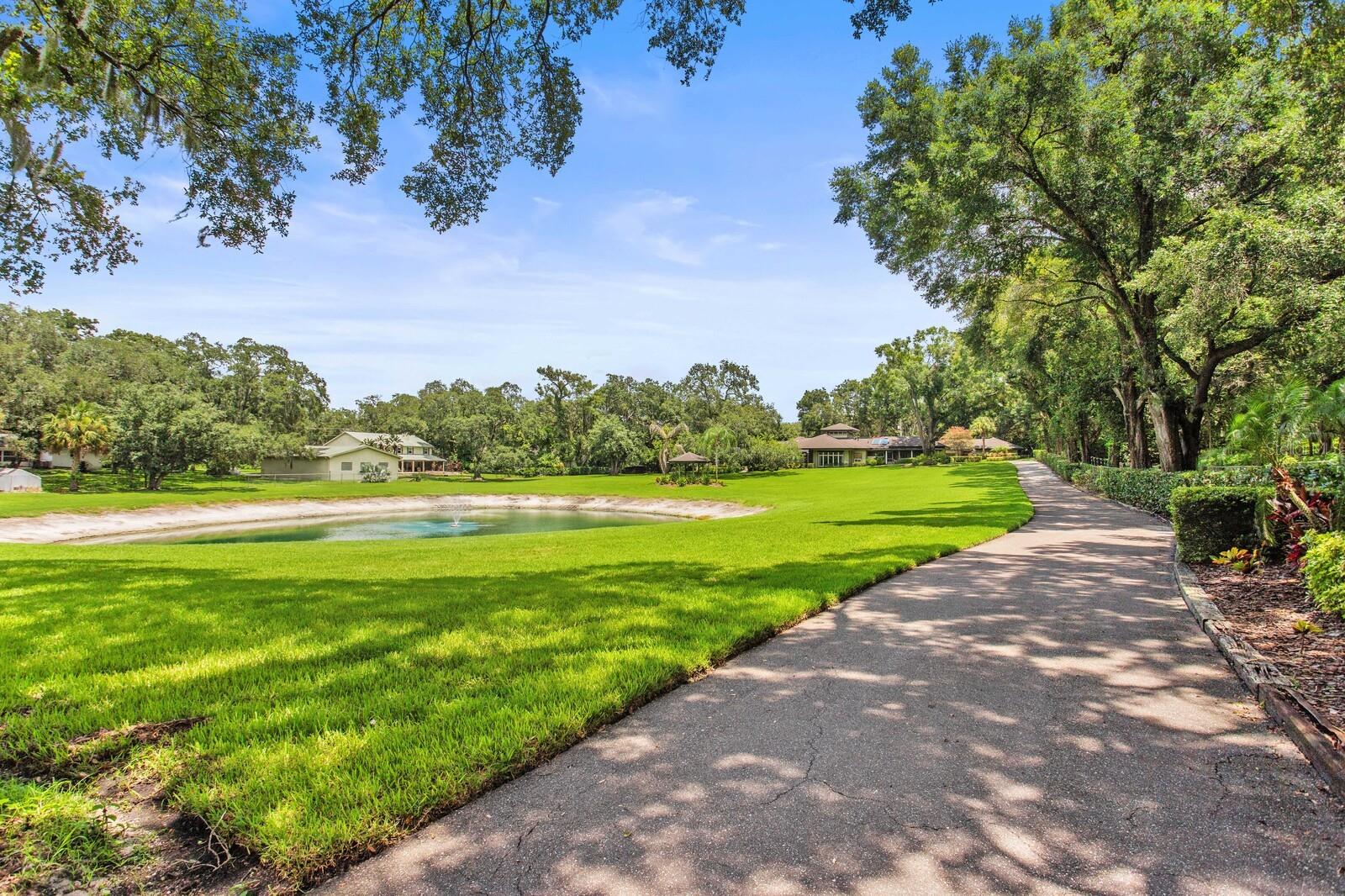 Long driveway to take in all the views!