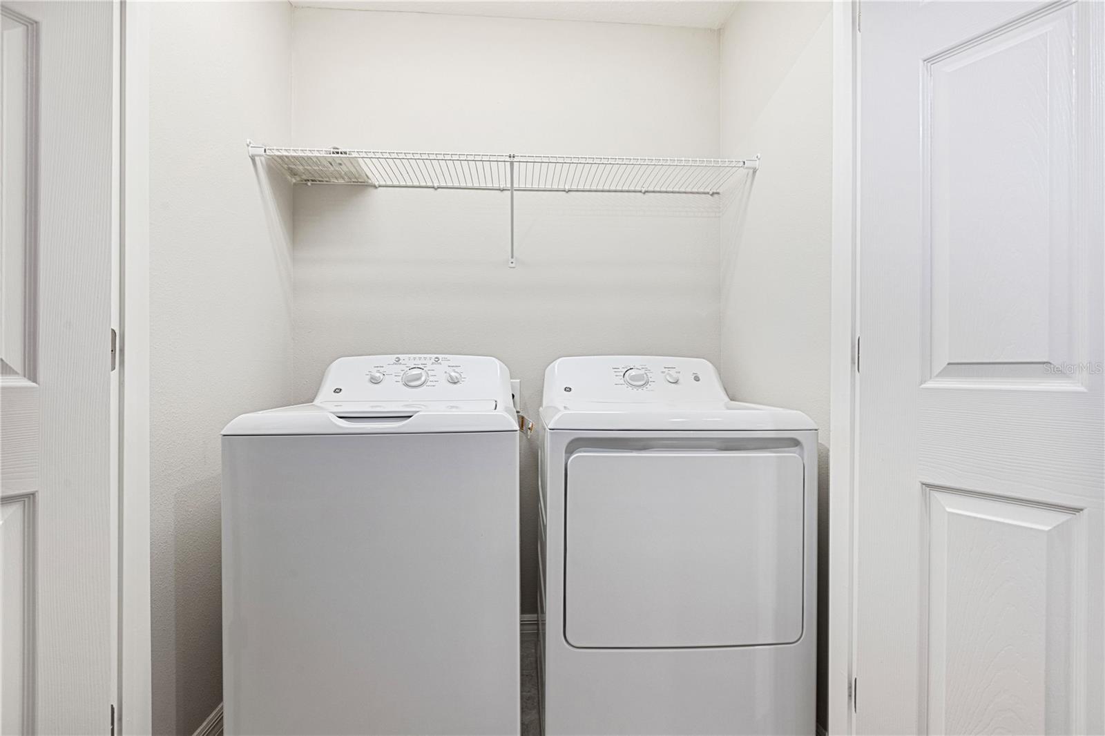 Washer Dryer closet in upstairs hallway.