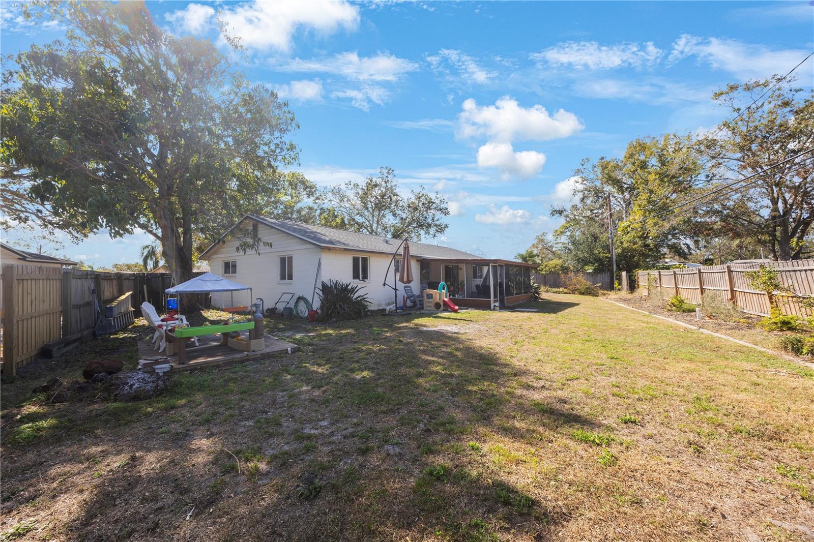 Huge back yard