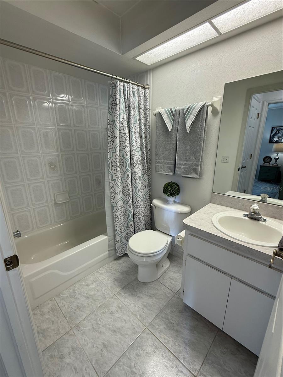 Guest bathroom with shower/tub combo