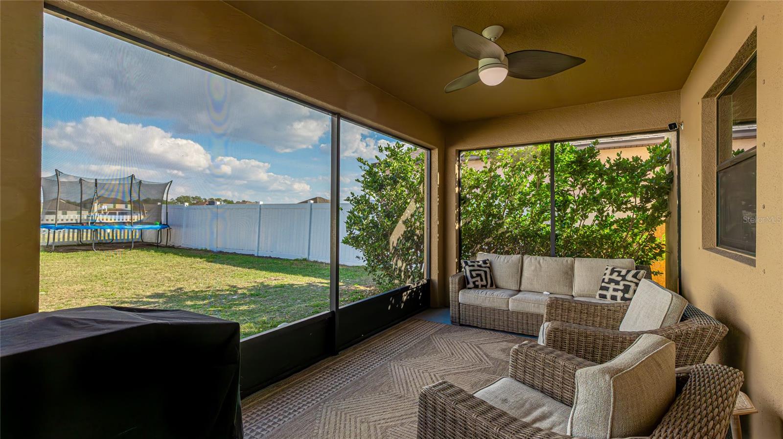 Back Screened in Porch with Roof