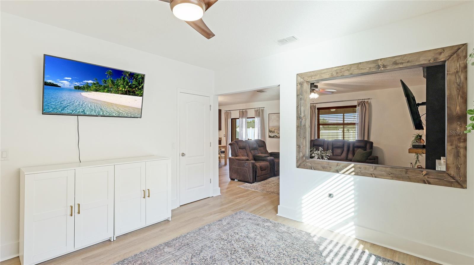 Flex Space with storage closet toward living room