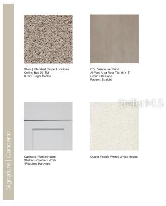 Design Selections. Home is currently under construction, selections subject to change.