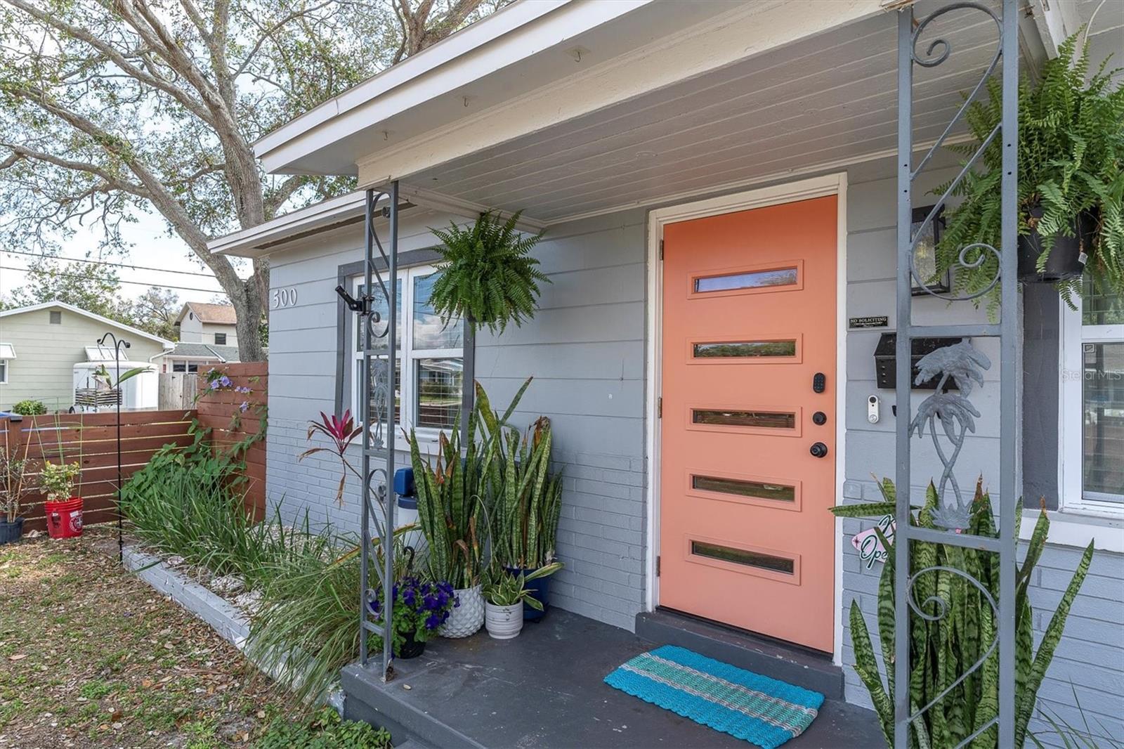 Front Entrance with beautiful Renewable Anderson Door with transferrable Warranty