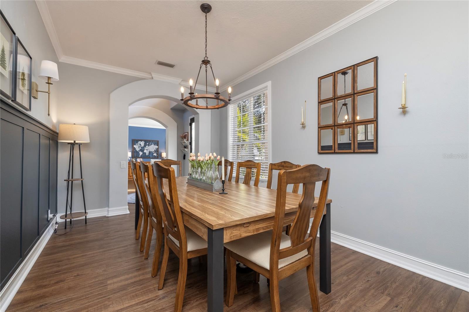 Formal Dining Room with custom built-ins