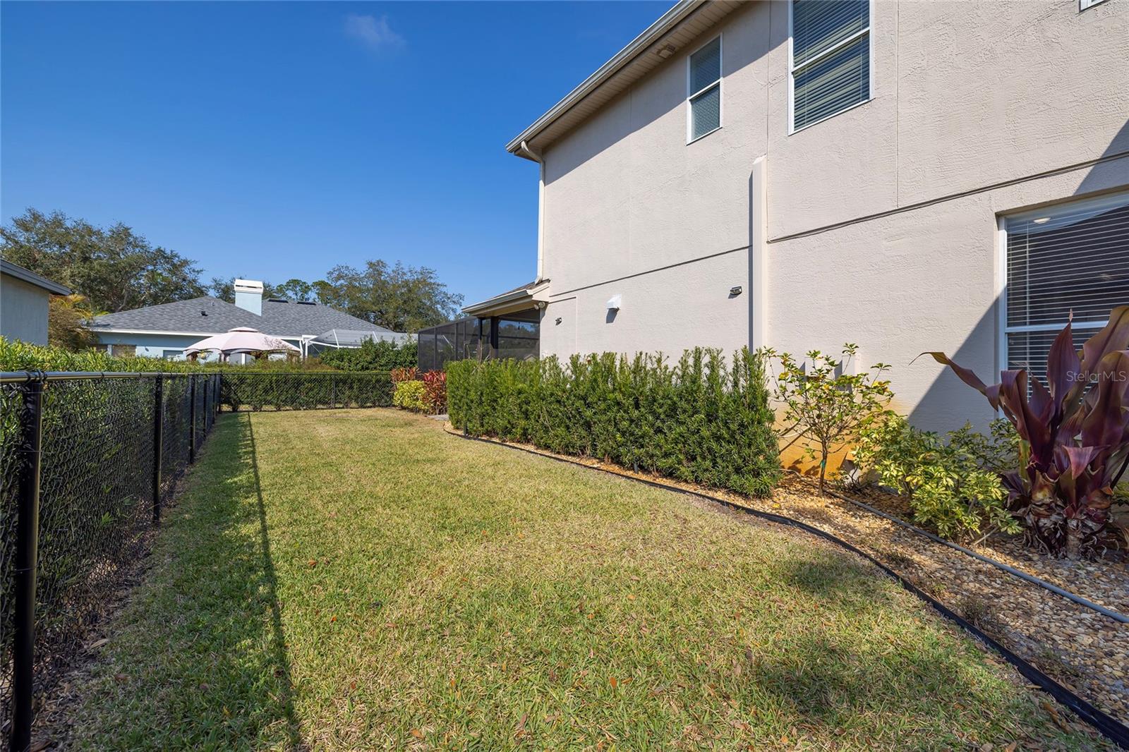 Large, fenced area for pets