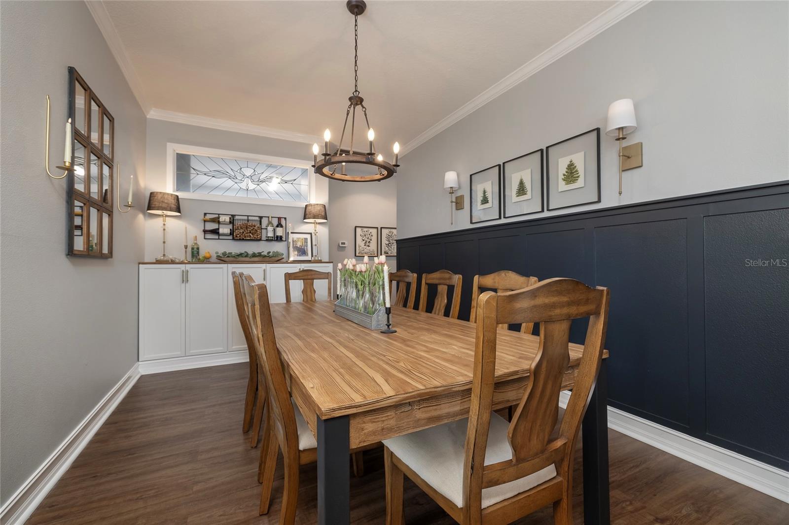 Formal Dining Room with custom built-ins