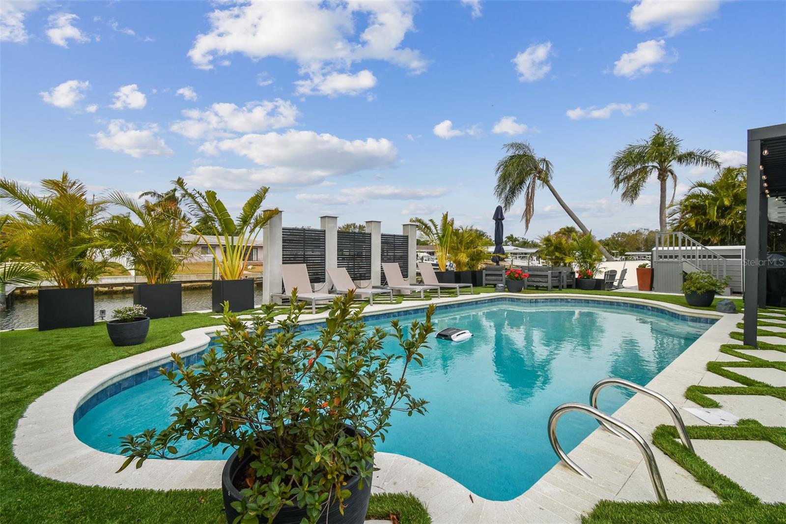 Canal view from your resort style poolside.