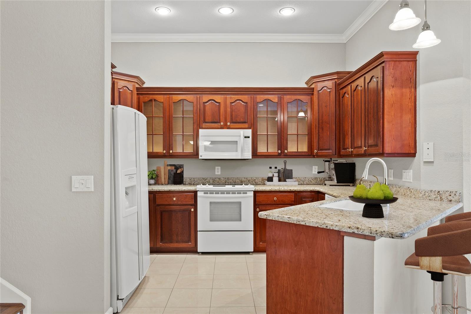 Virtually staged image - Loads of cabinetry space within the kitchen