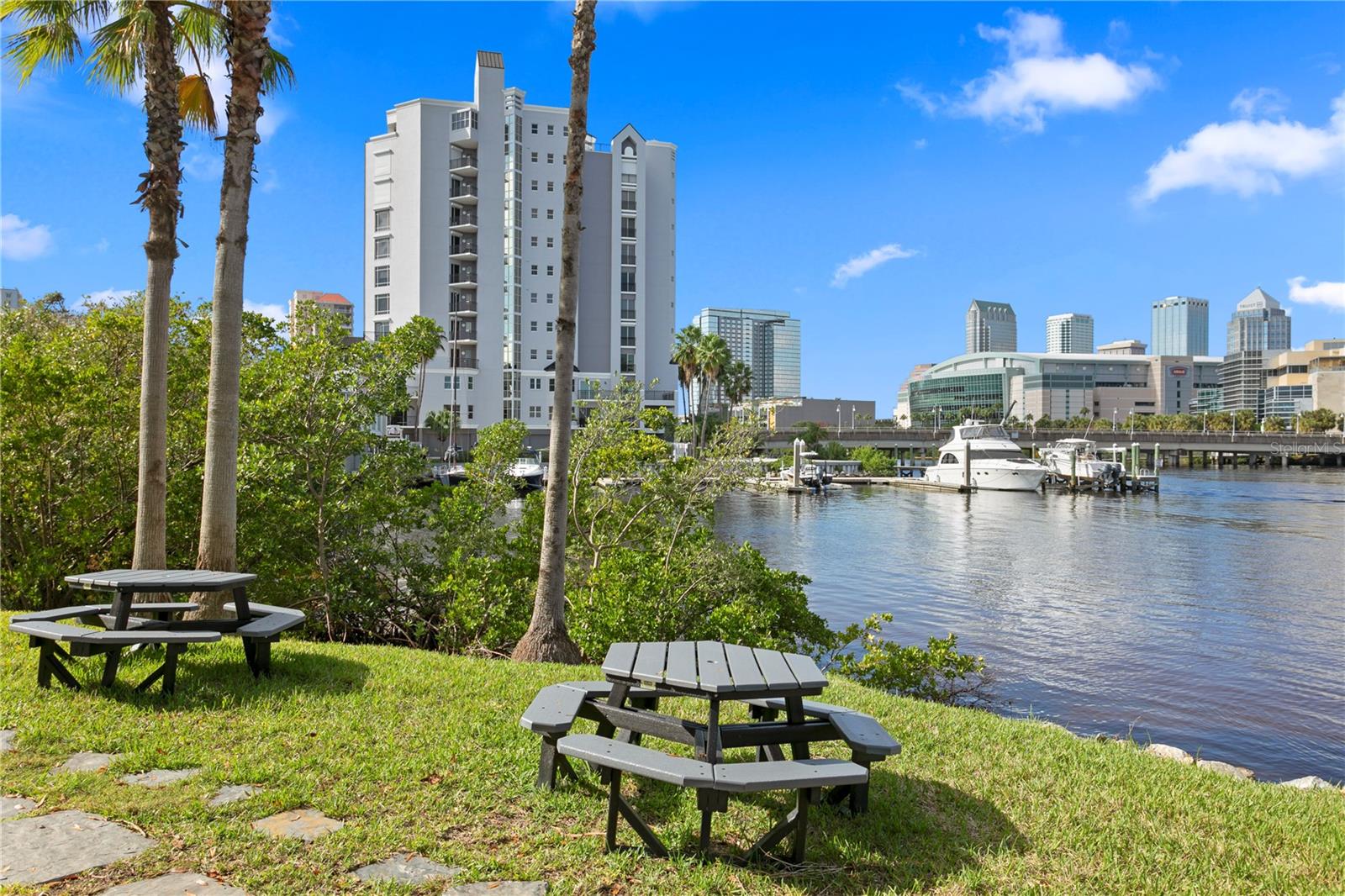 Beautiful view looking back toward Sparkman Wharf