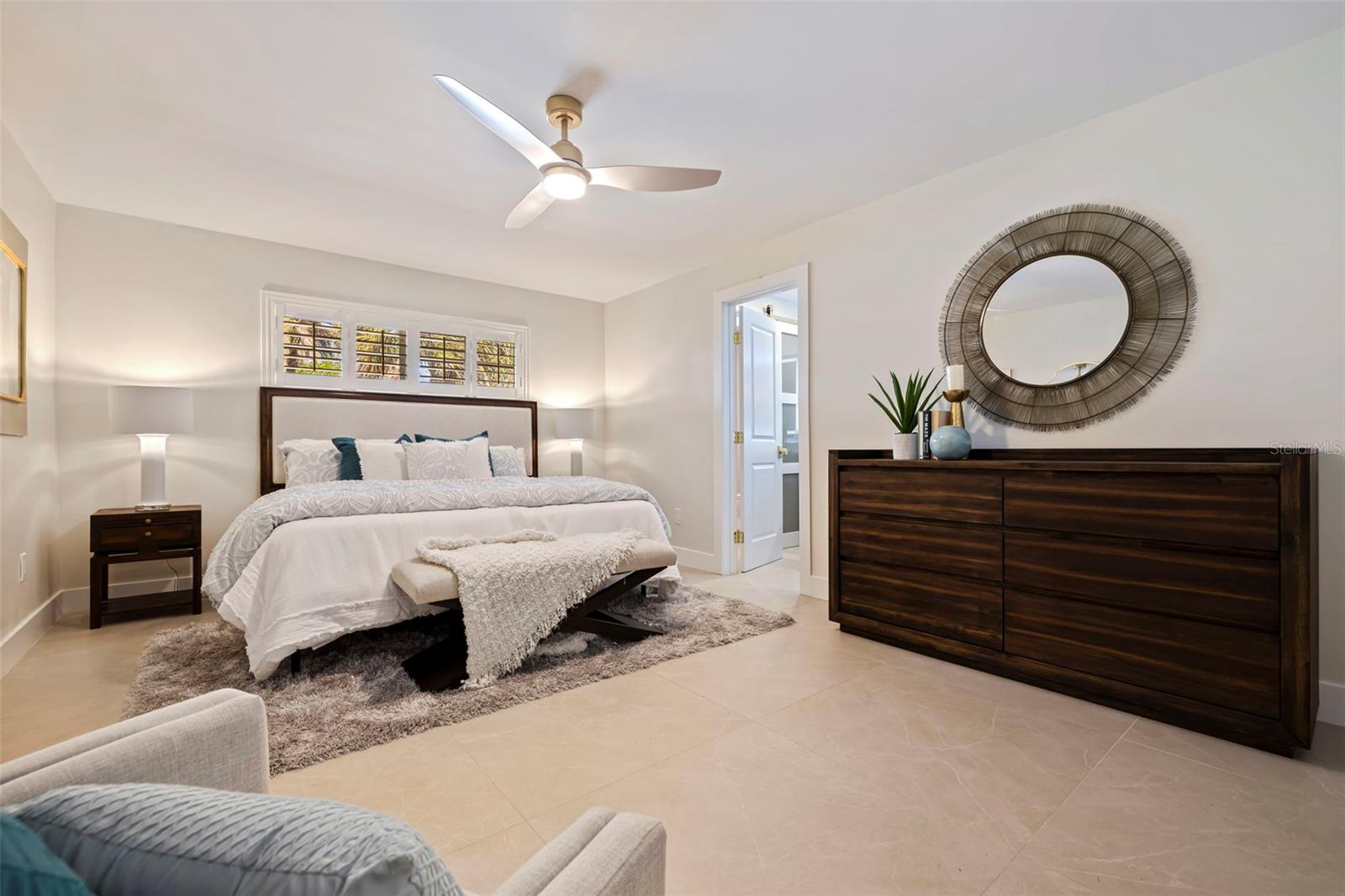 Primary Bedroom with ensuite bath, and walk-in closet