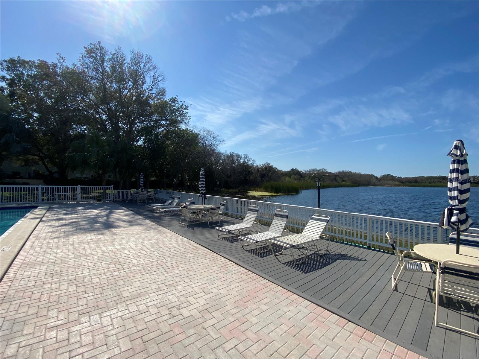 Lounge poolside , with Lake Views