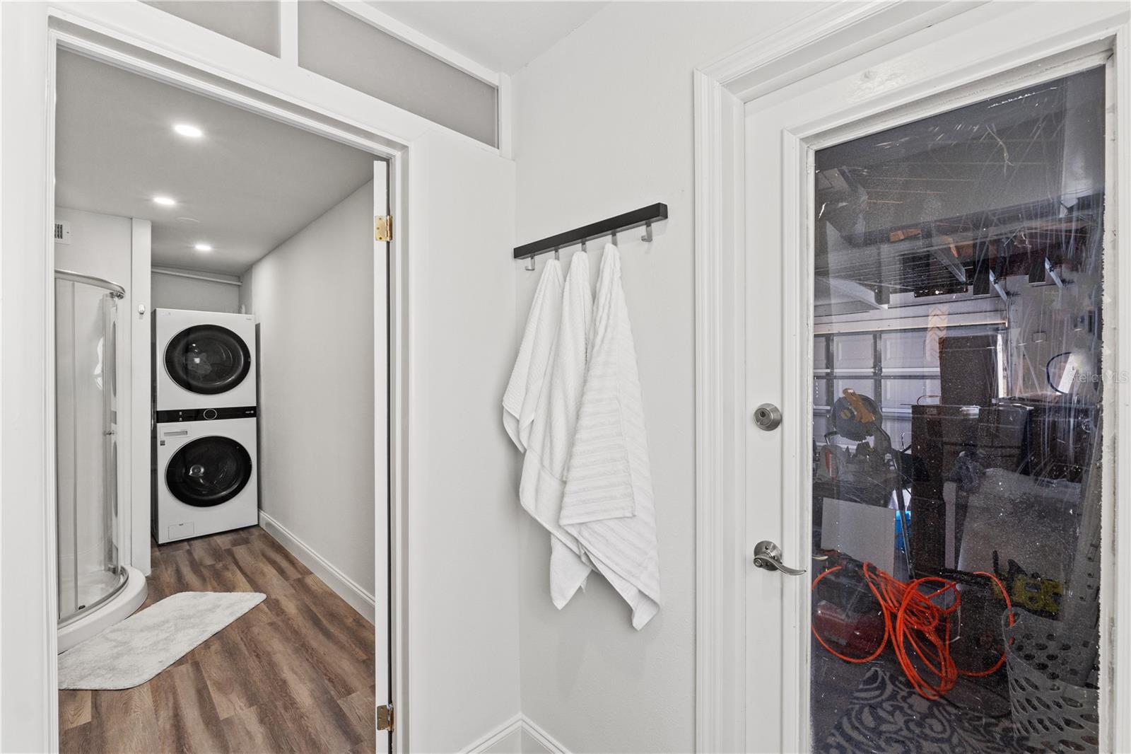 Converted full bathroom with laundry