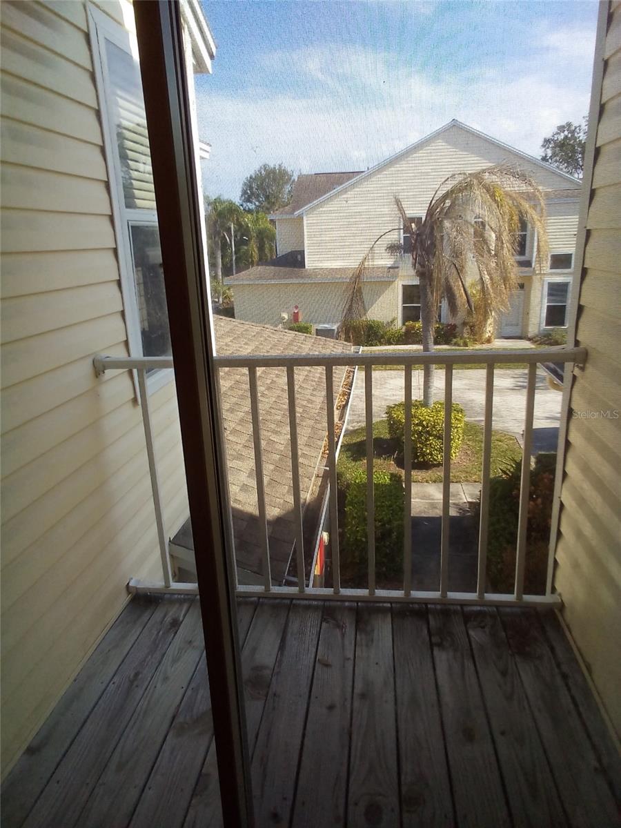 upstairs balcony