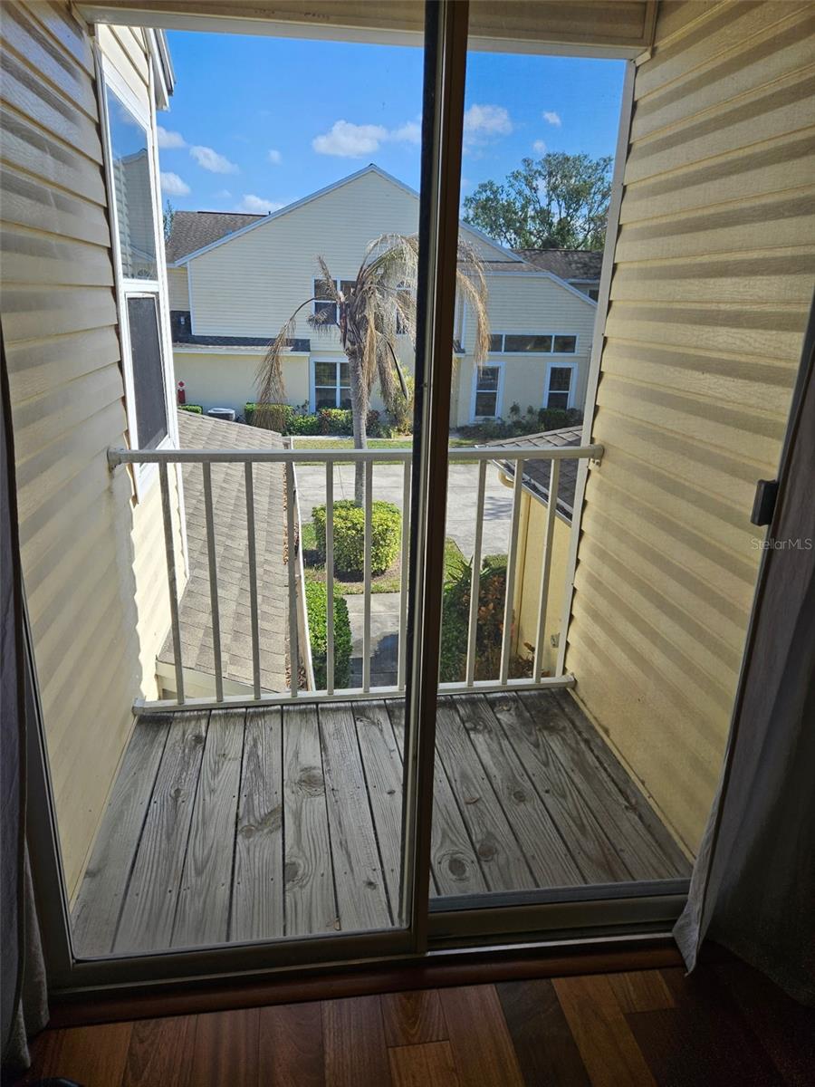 upstairs balcony