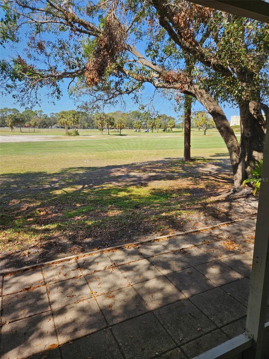 Golf course outside back porch