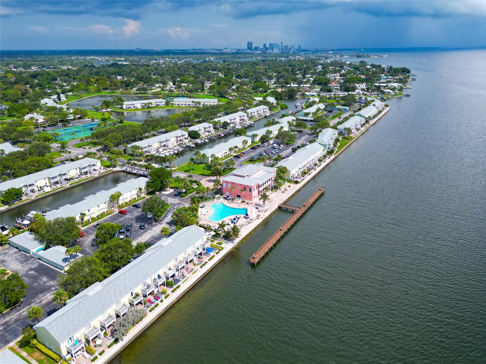 Waterside Yacht Club and Pier Arial