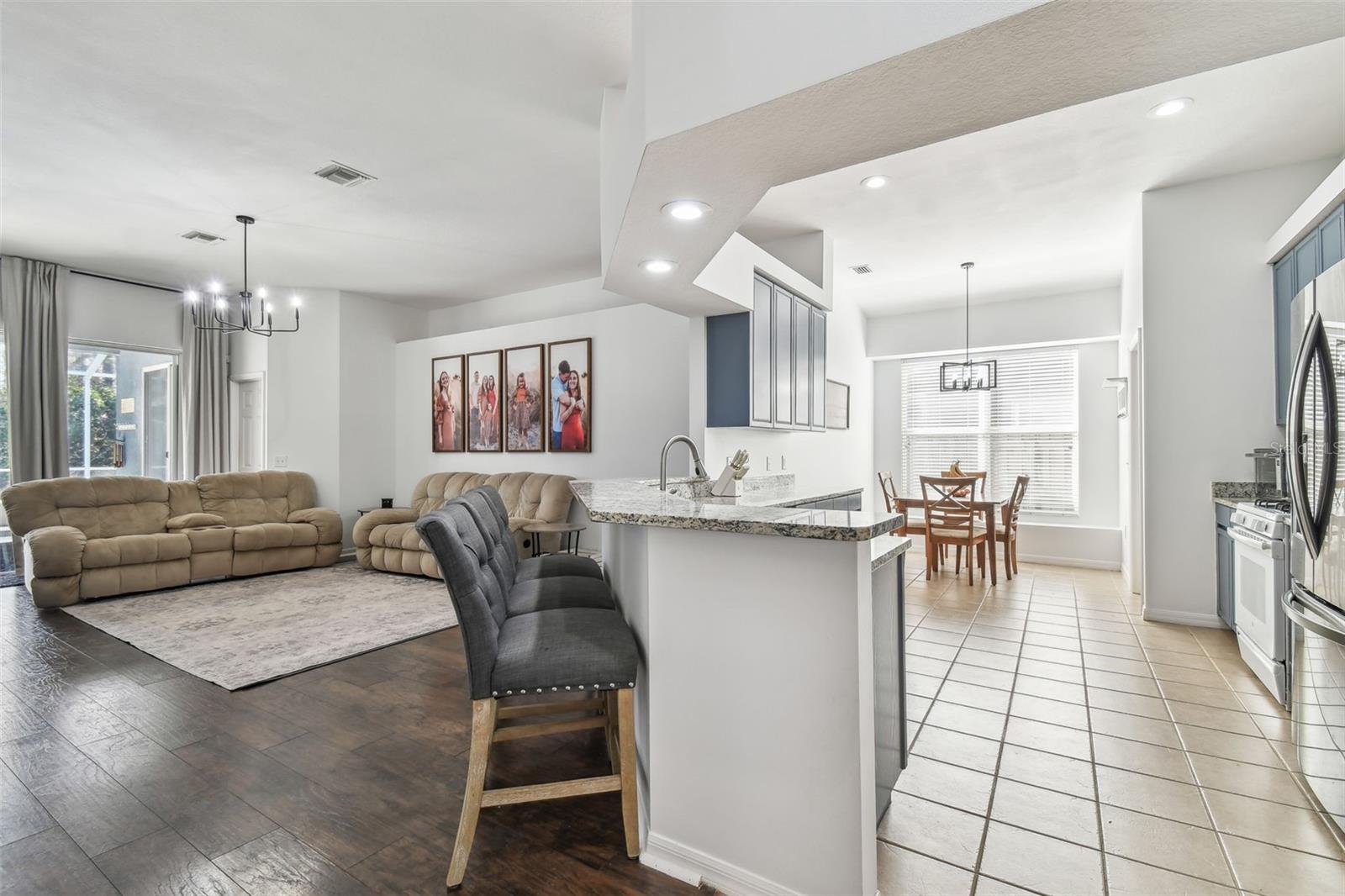 Kitchen and Family Room