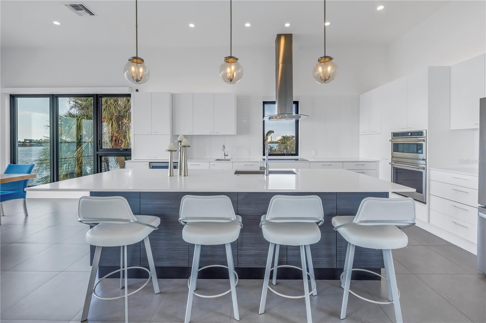 Bar/island in kitchen.