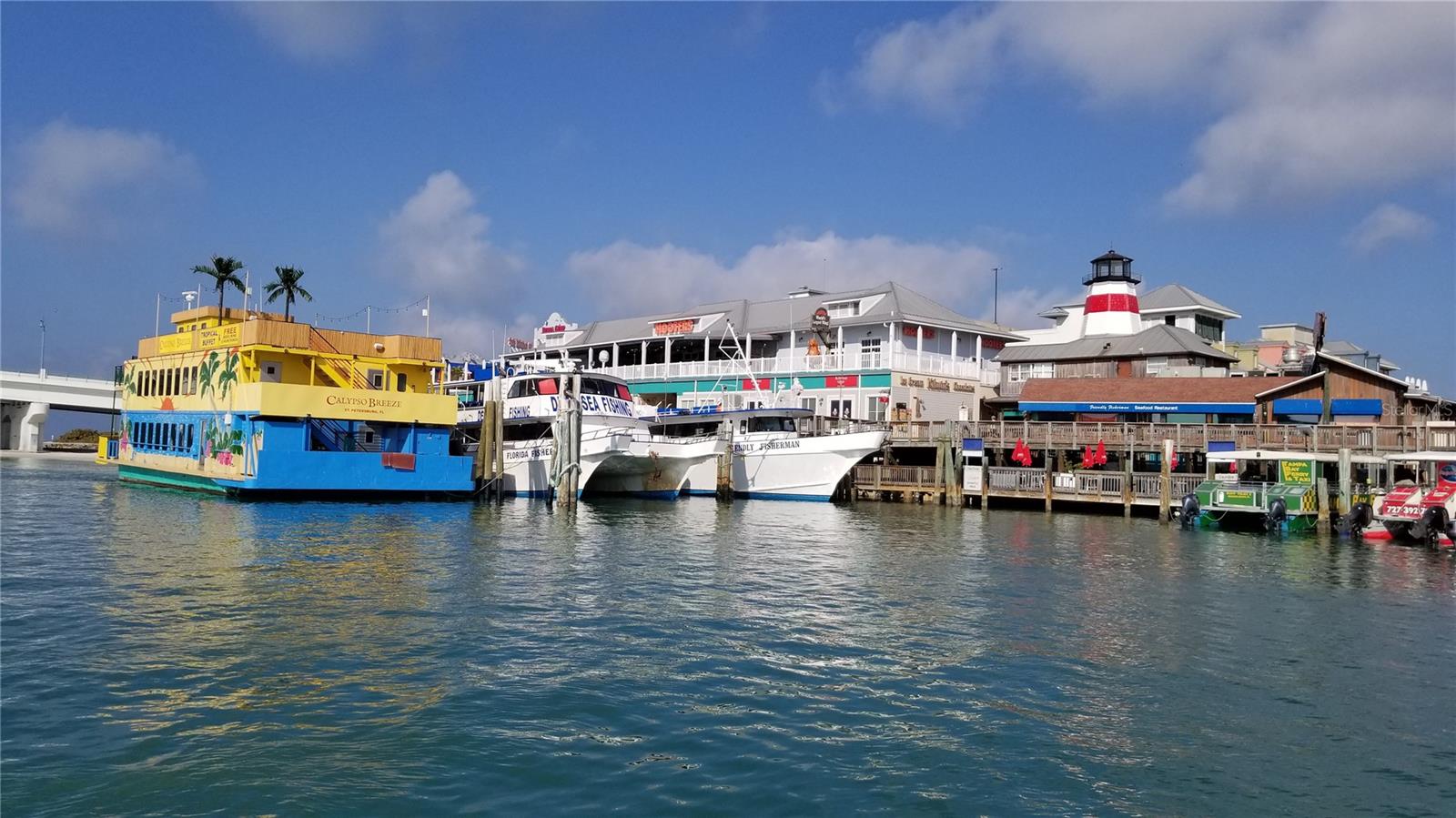 Johns Pass, where you can Rent Jet Skis or Parasail, Pirate ship, Tiki Float, Dolphin Watches and more!