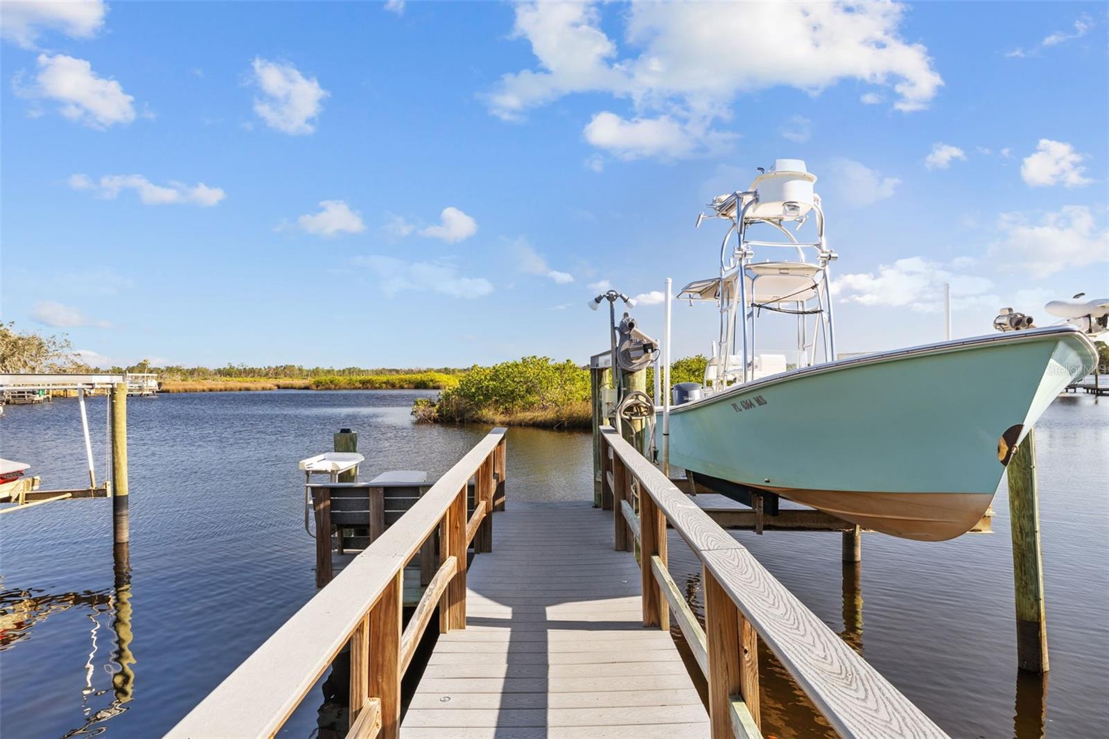 Newer Composite Dock and 14000 boatlift