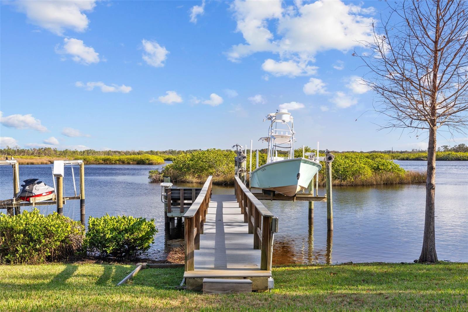 Newer Composite Dock and 14000 boatlift