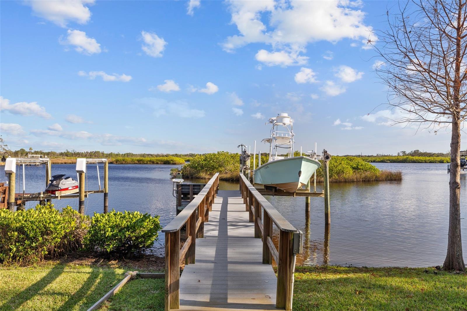 Newer Composite Dock and 14000 boatlift