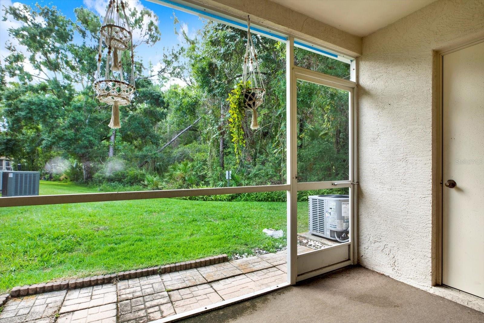 screened lanai with storage